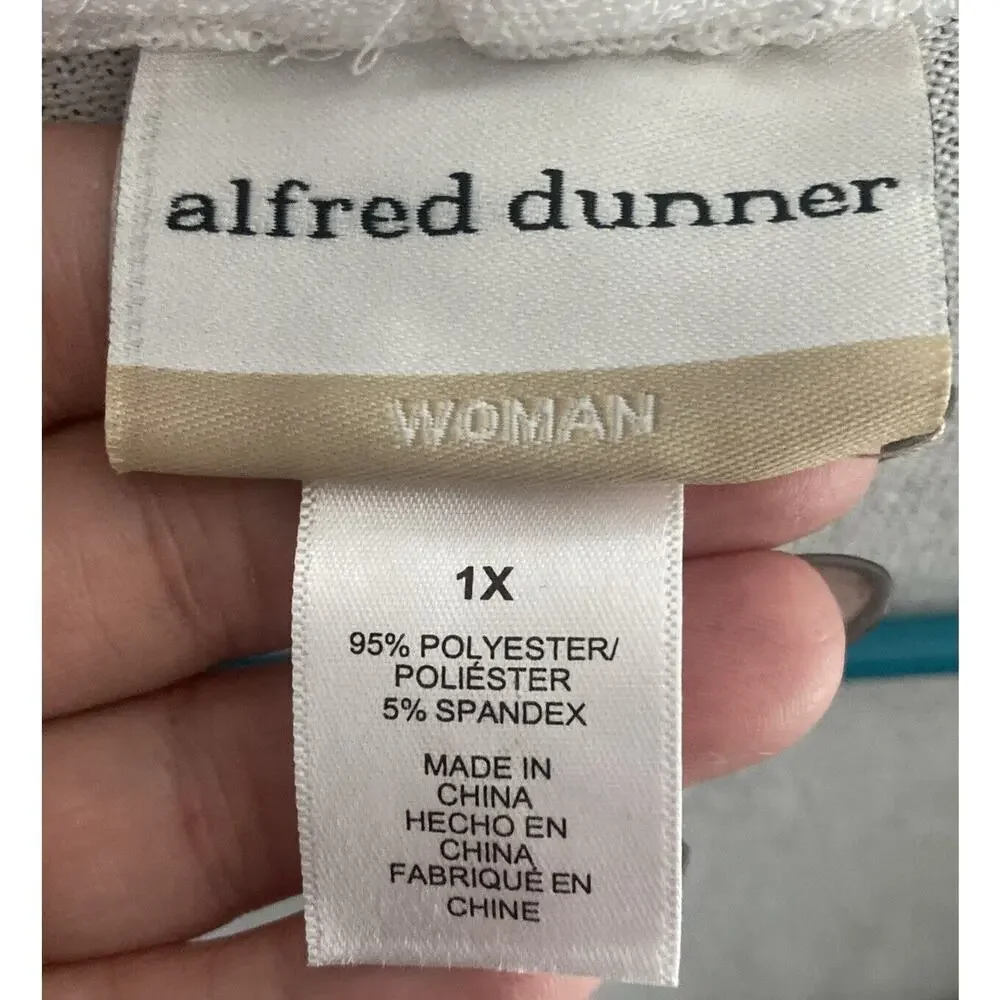 Alfred Dunner Top 1X Tank And Sweater With Detachable Jewelry NWT - Picture 2 of 6